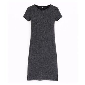 Umgee Oversized Gray Short Sleeved Sweater Dress Small